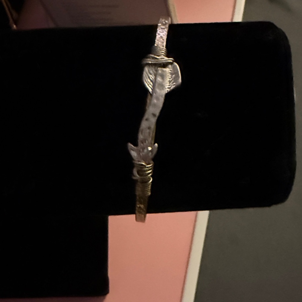 Beautiful Gold and Silver arrow bangle bracelet
